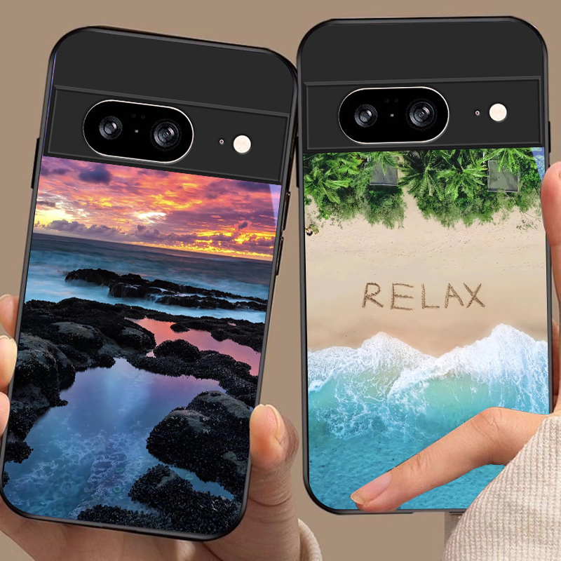 Google Pixel 8A - ทิวทัศน์พระอาทิตย์ตกชายฝั่งสำหรับกูเกิลพิกเซล 10 โปร XL พิกเซล 8