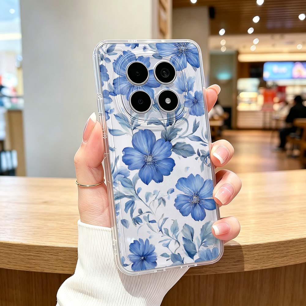 เคสโทรศัพท์ลายดอกไม้สีน้ำเงินส - Xiaomi Poco X6 บทวิจารณ์และราคา