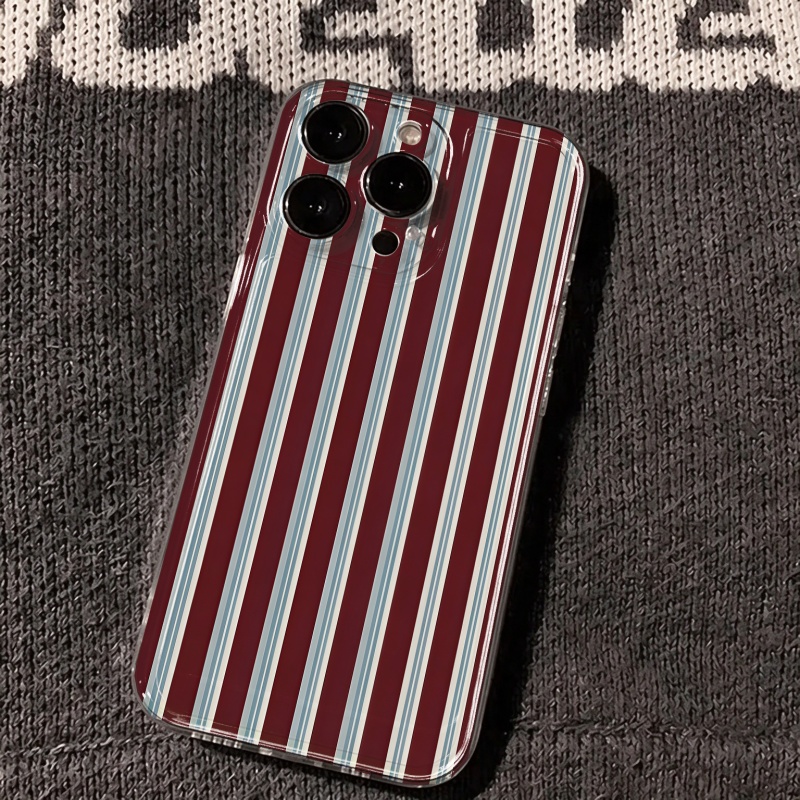 เคสโทรศัพท์นุ่มลายทางสีเบอร์กั - Apple Iphone 15 Pro Max บทวิจารณ์และราคา