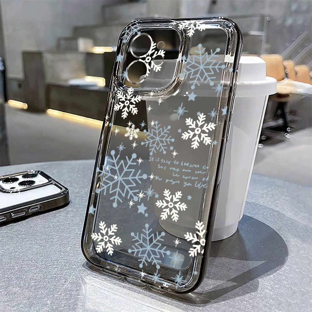 เคสโทรศัพท์ใสลายเกล็ดหิมะต้นคร - Apple Iphone 15 Pro Max บทวิจารณ์และราคา